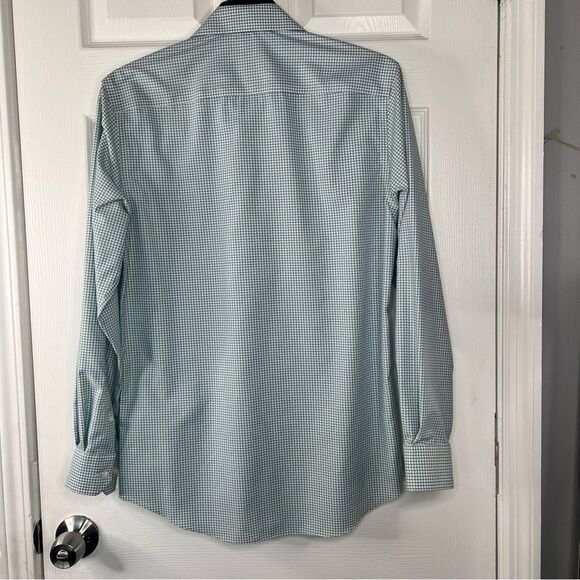 Sz S Egara Checkered Shirt with Blue and Green Pattern $50 MSRP NWOT - Picture 5 of 11
